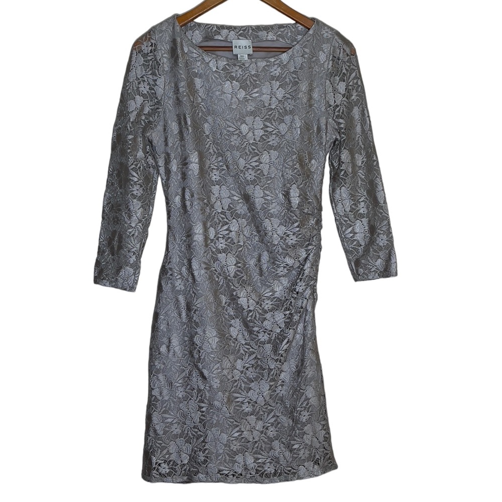 Reiss Donatella Floral Lace Size 6 Sheath Dress